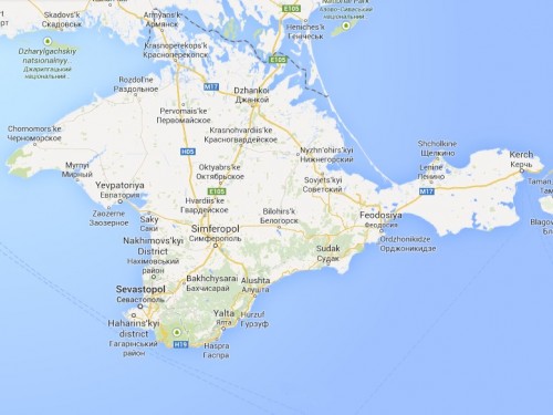 Карта гугл береговое крым